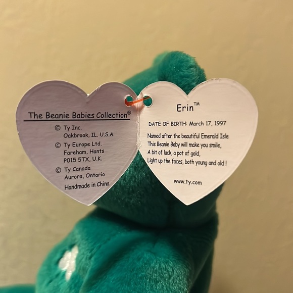 1997 Ty Beanie Baby “Erin” - mint condition - Picture 5 of 8